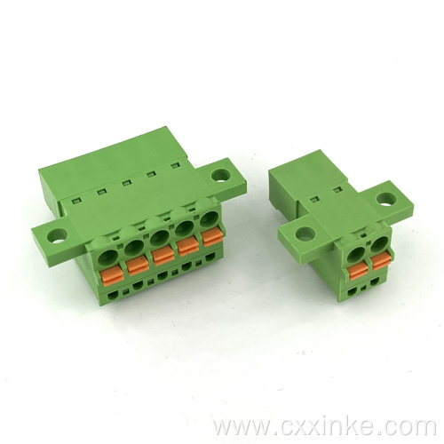 Spring-loaded terminal blocks that can be used for panel mounting